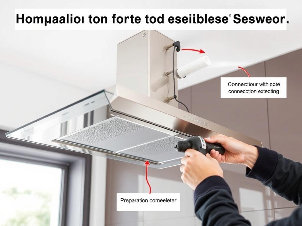    Raccorder une Hotte de Cuisine à l'Extraction. Étapes d'installation pas à pas : préparation, perçage, raccordement